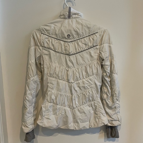 Lululemon white puffy runner jacket - Picture 2 of 5
